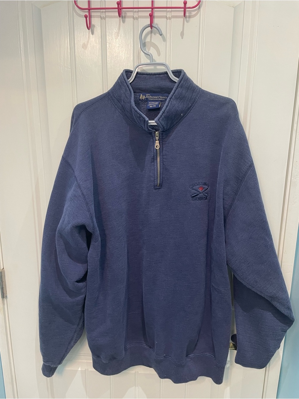 Plus Navy Half-Zip Fleece Pullover